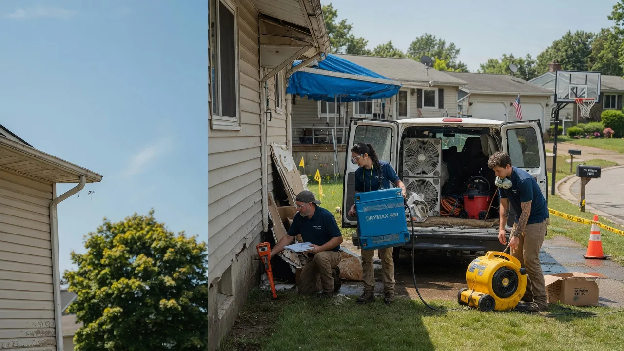 Ceiling Leak Cleanup in New Vienna, OH near me